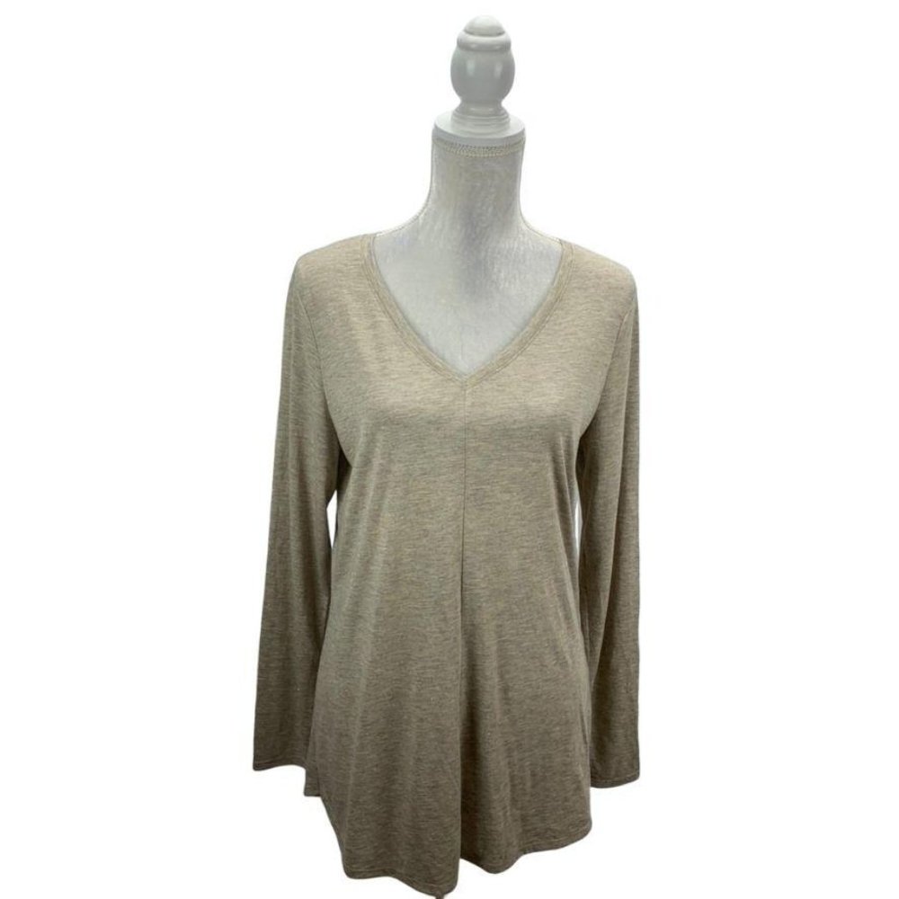Apt. 9 Cream Top Modern Essentials V-neck Tunic M
